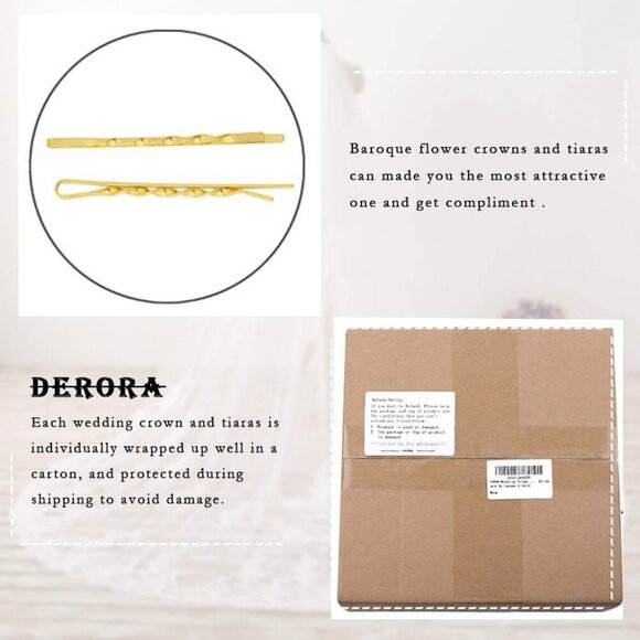 Wedding Tiara Gold Crystal Bridal Headpieces Woman Girls Accessories - Picture 7 of 7